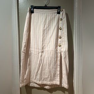 Abercrombie & fitch linen midi skirt with slit